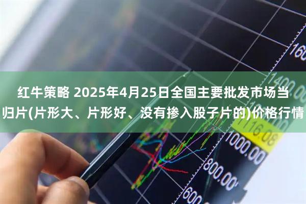 红牛策略 2025年4月25日全国主要批发市场当归片(片形大、片形好、没有掺入股子片的)价格行情