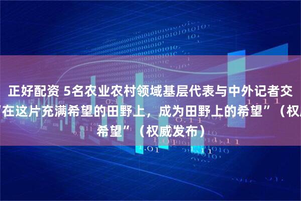 正好配资 5名农业农村领域基层代表与中外记者交流—— “在这片充满希望的田野上，成为田野上的希望”（权威发布）